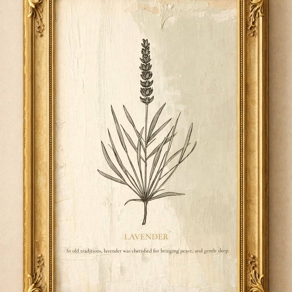 NEW Lavender Linen - Botanical Study, Vintage French Country Herb Print 8 x 10 - Picture 5 of 5